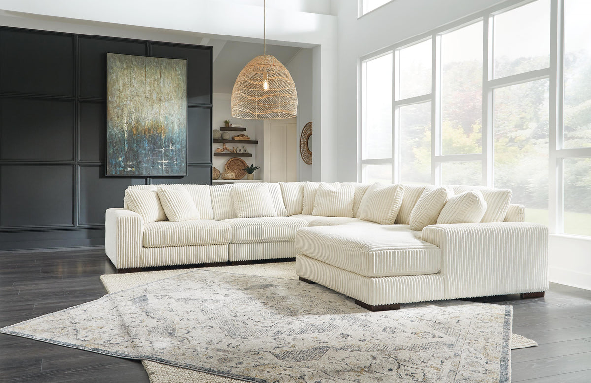 Lindyn 5-Piece Sectional with Chaise Velvet