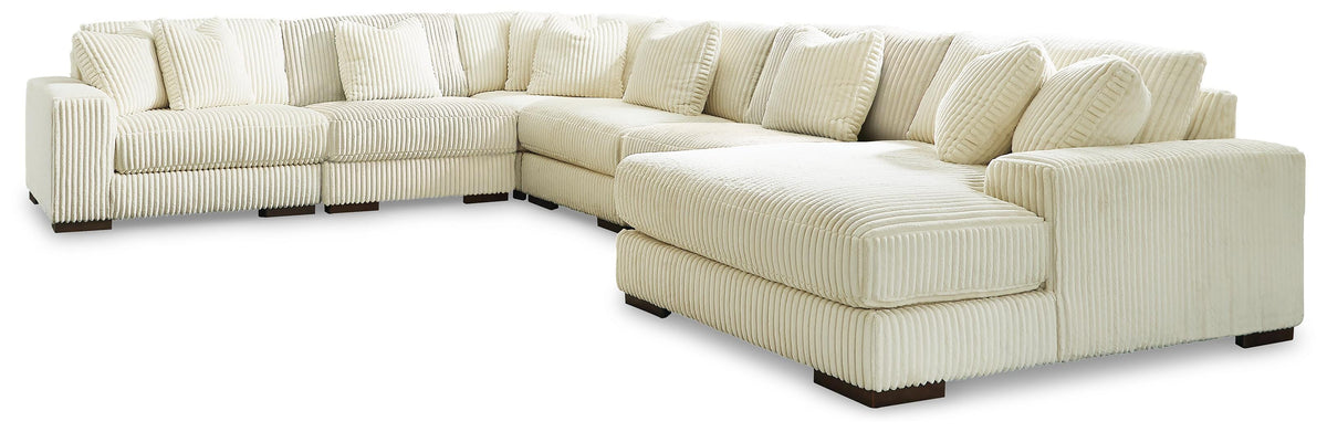 Lindyn 6-Piece Sectional with Chaise Velvet