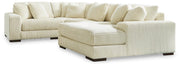 Lindyn 4-Piece Sectional with Chaise Velvet