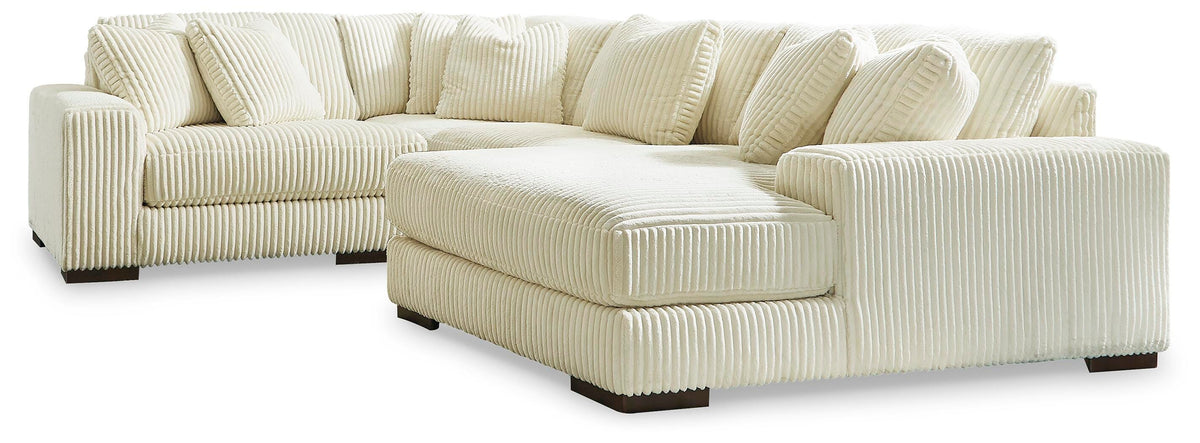 Lindyn 4-Piece Sectional with Chaise Velvet