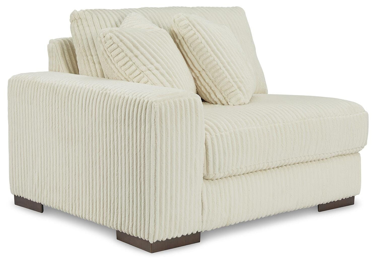 Lindyn Corner Chair Velvet - Ivory, Left Arm Facing