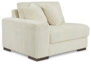 Lindyn Corner Chair Velvet - Ivory, Left Arm Facing