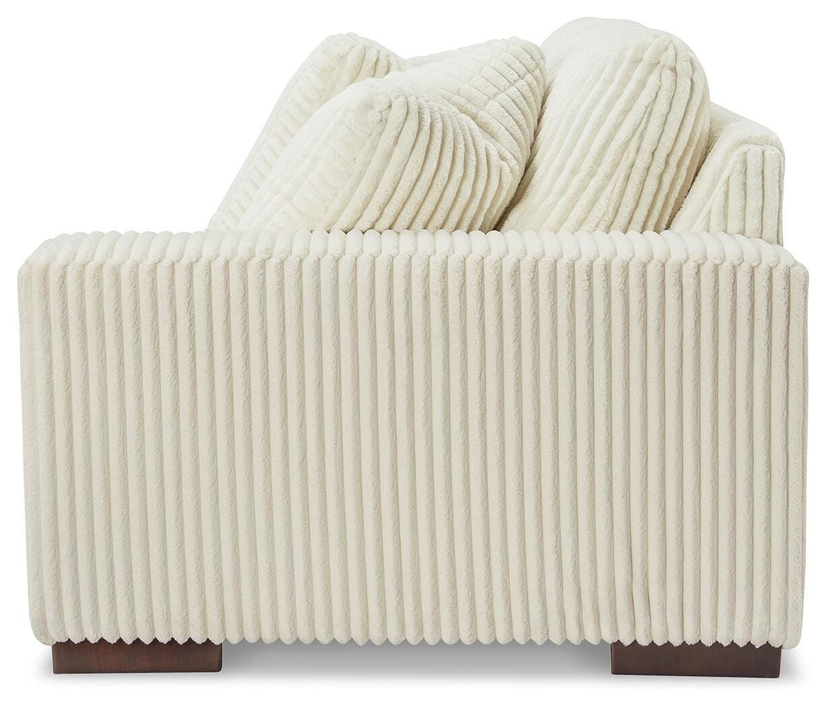 Lindyn Corner Chair Velvet - Ivory, Right Arm Facing