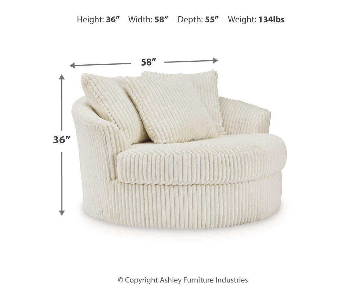 Lindyn Oversized Swivel Accent Chair Velvet