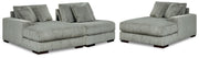 Lindyn 3-Piece Sectional with Double Chaise Velvet