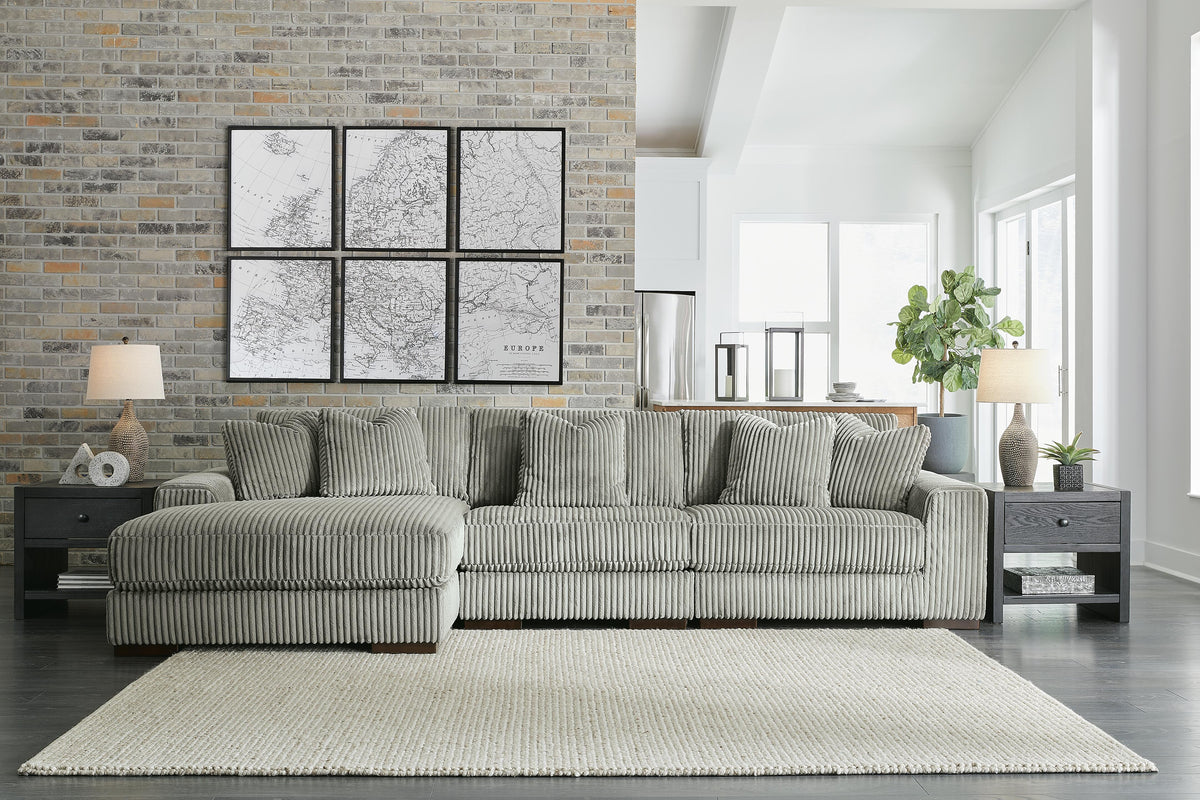 Lindyn 3-Piece Sectional and Oversized Swivel Accent Chair