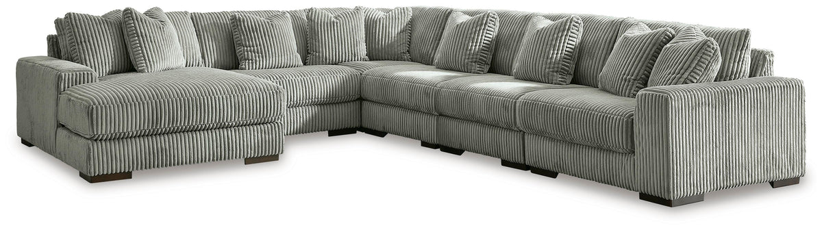 Lindyn 6-Piece Sectional with Chaise Velvet