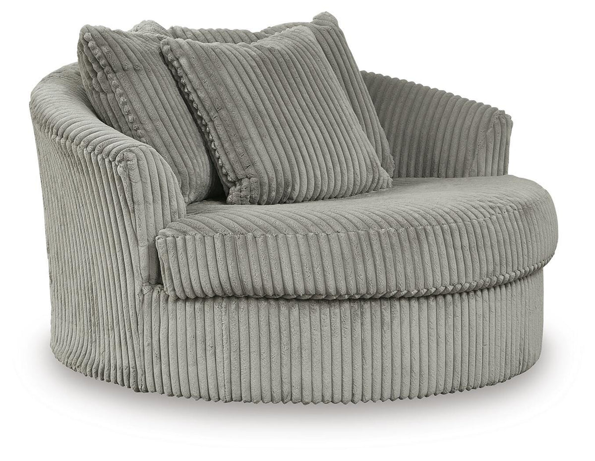 Lindyn Super Chaise with Oversized Swivel Chair
