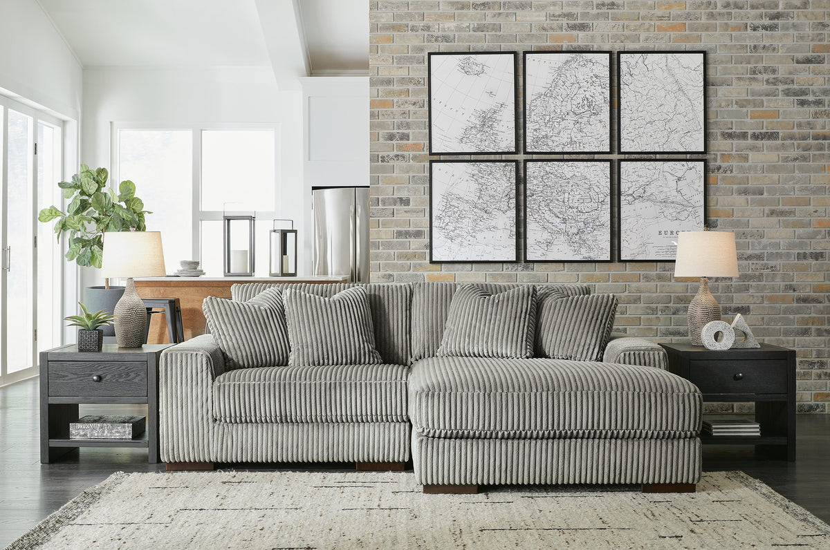 Lindyn 2-Piece Sectional with Chaise Velvet