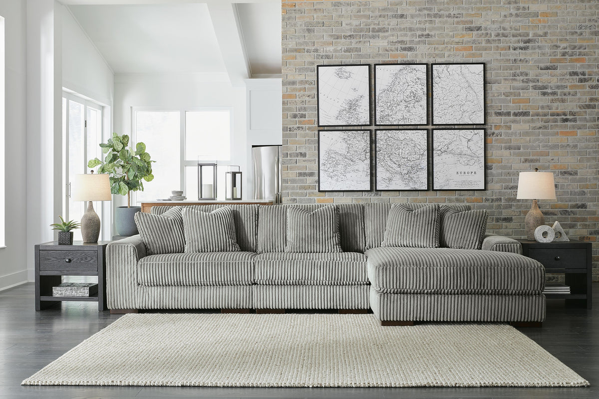 Lindyn 3-Piece Sectional with Chaise Velvet