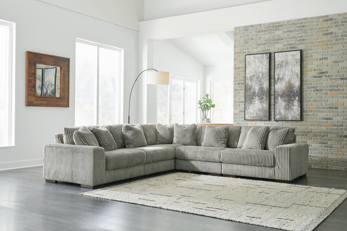 Lindyn 5-Piece Sectional and Ottoman