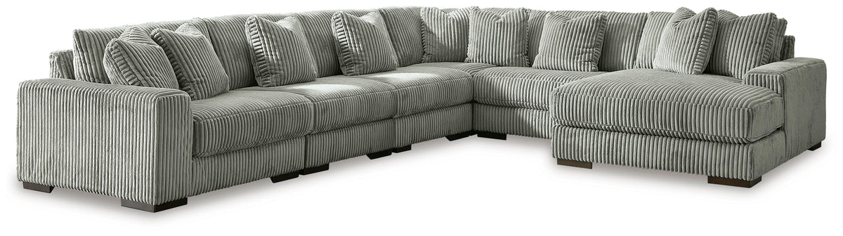 Lindyn 6-Piece Sectional with Chaise Velvet