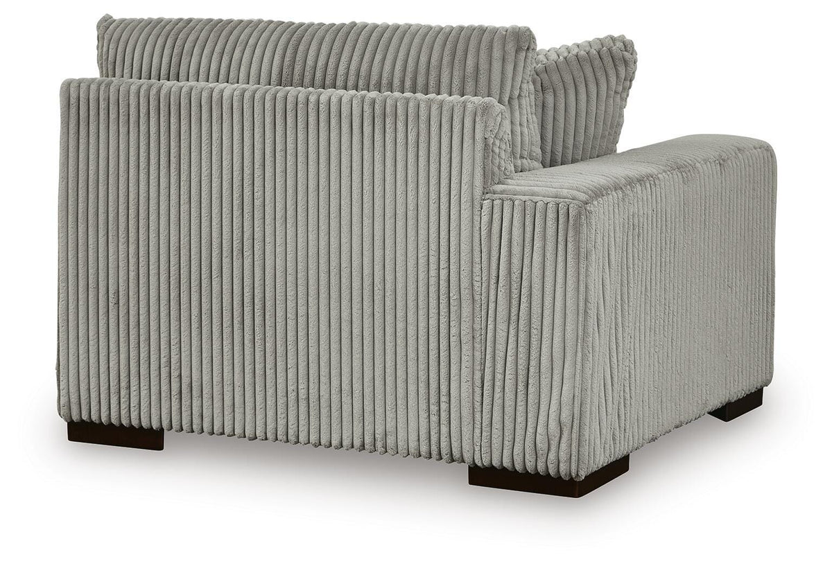 Lindyn Corner Chair Velvet - Fog, Left Arm Facing