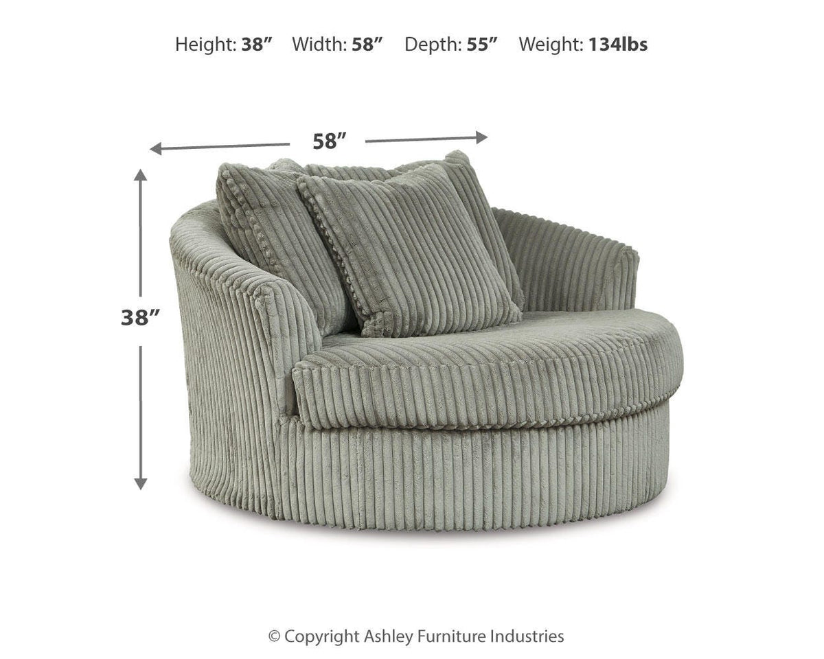Lindyn 2-Piece Sectional Sofa and Oversized Swivel Accent Chair