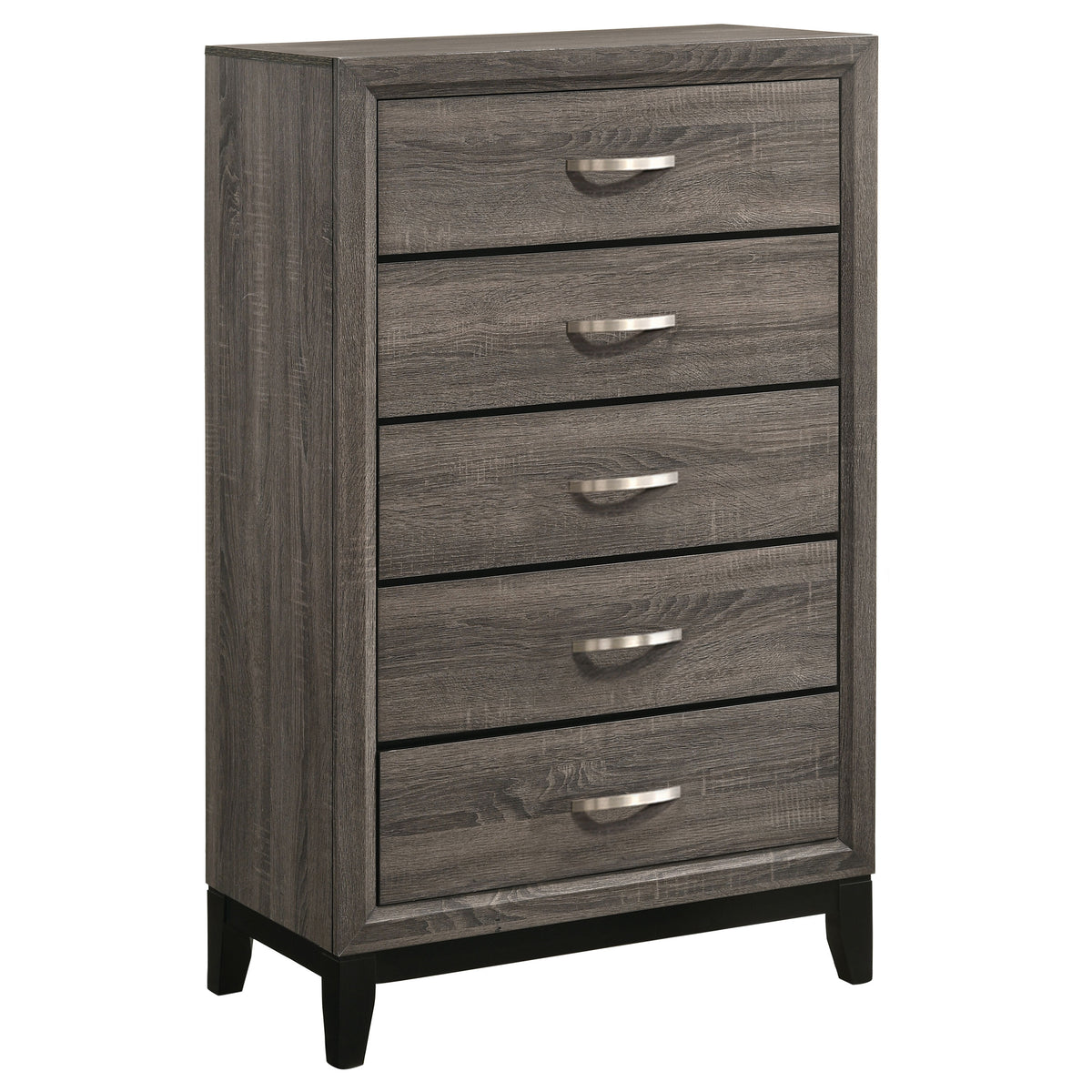 Watson Five-piece Bedroom Set Grey Oak - Full