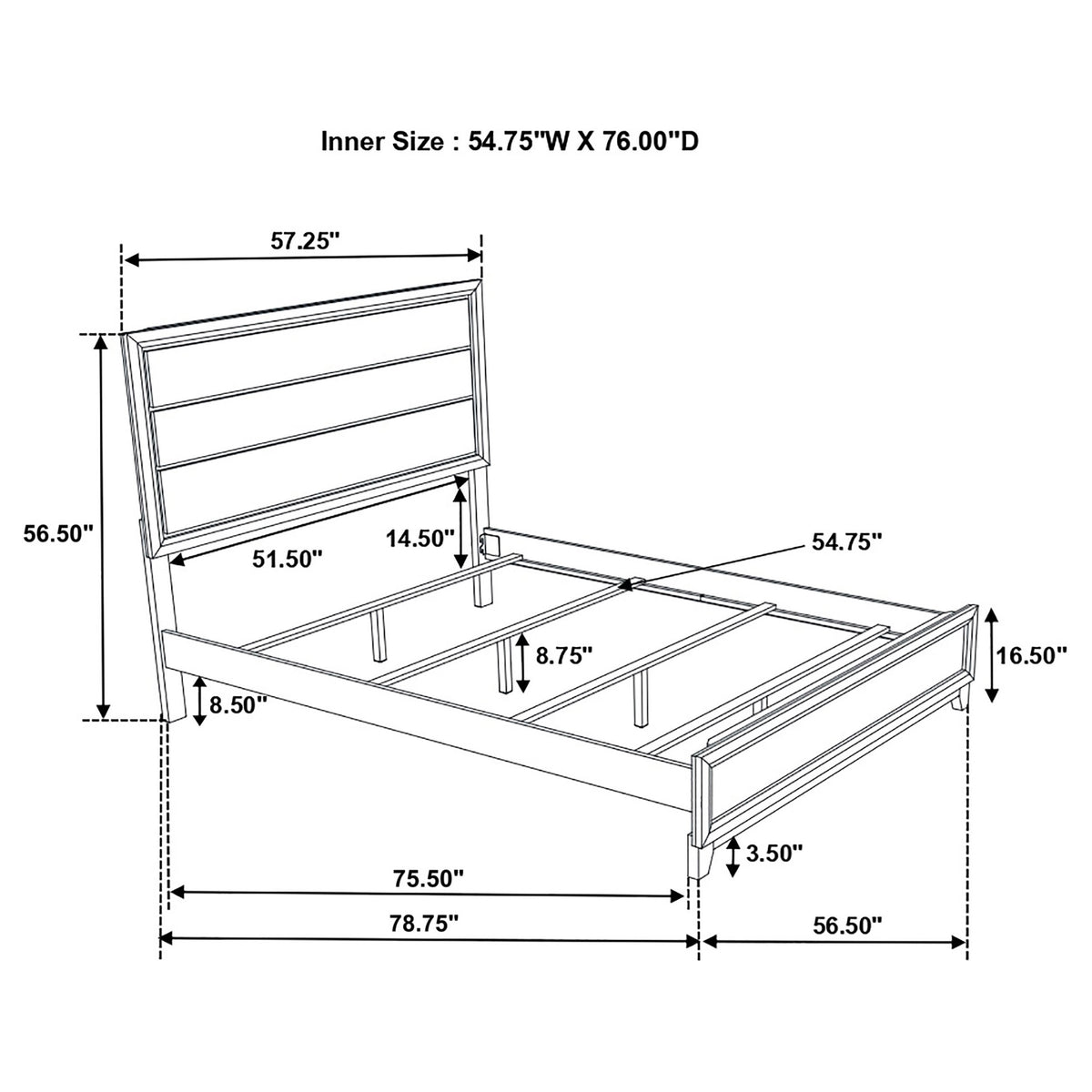 Watson Five-piece Bedroom Set Grey Oak - Full