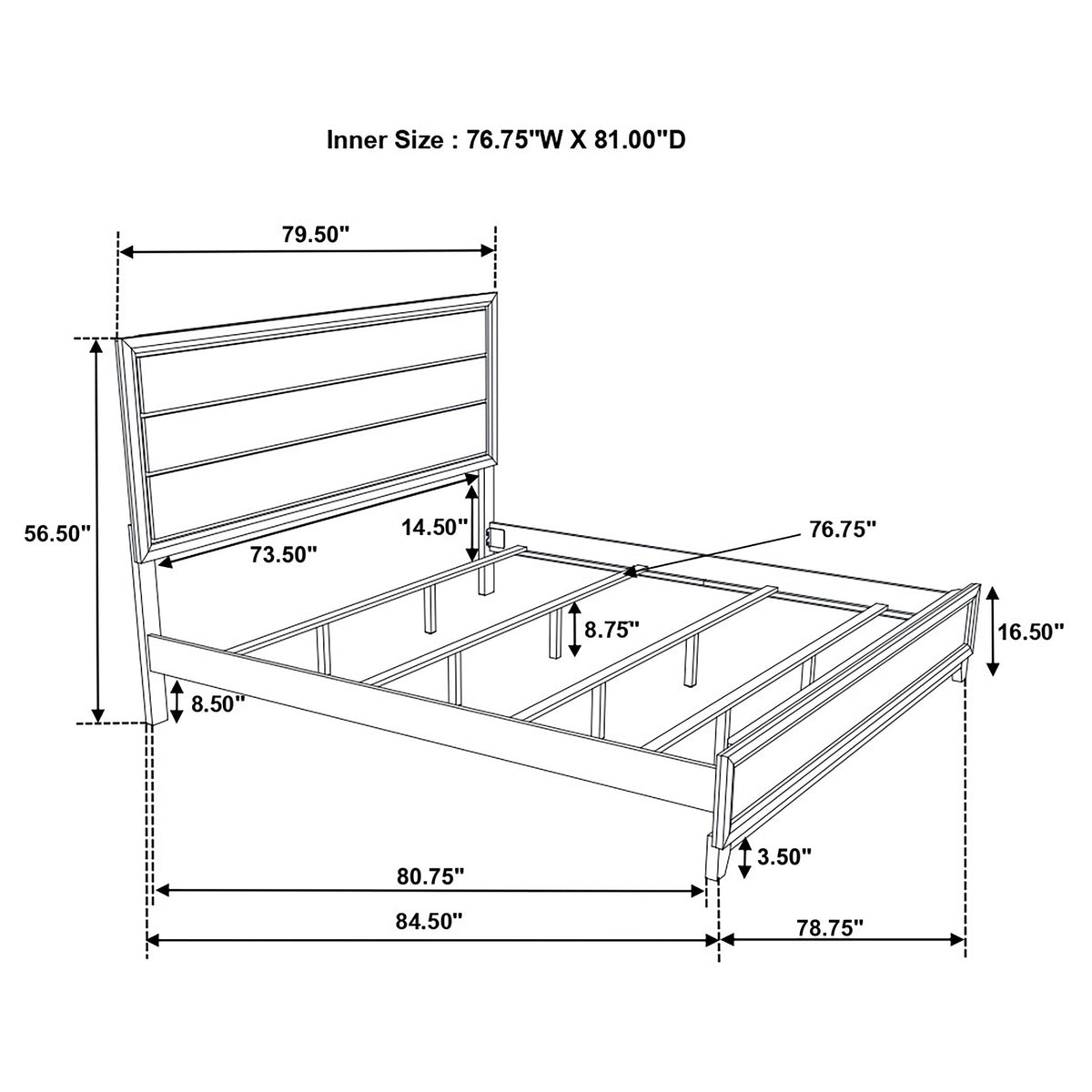 Watson Five-piece Bedroom Set Grey Oak - Eastern King