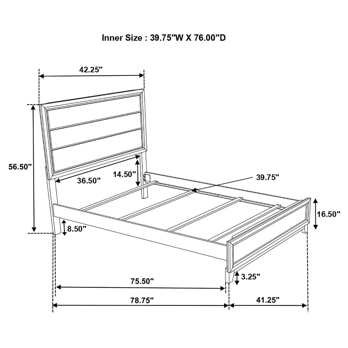 Watson Five-piece Bedroom Set Grey Oak - Twin