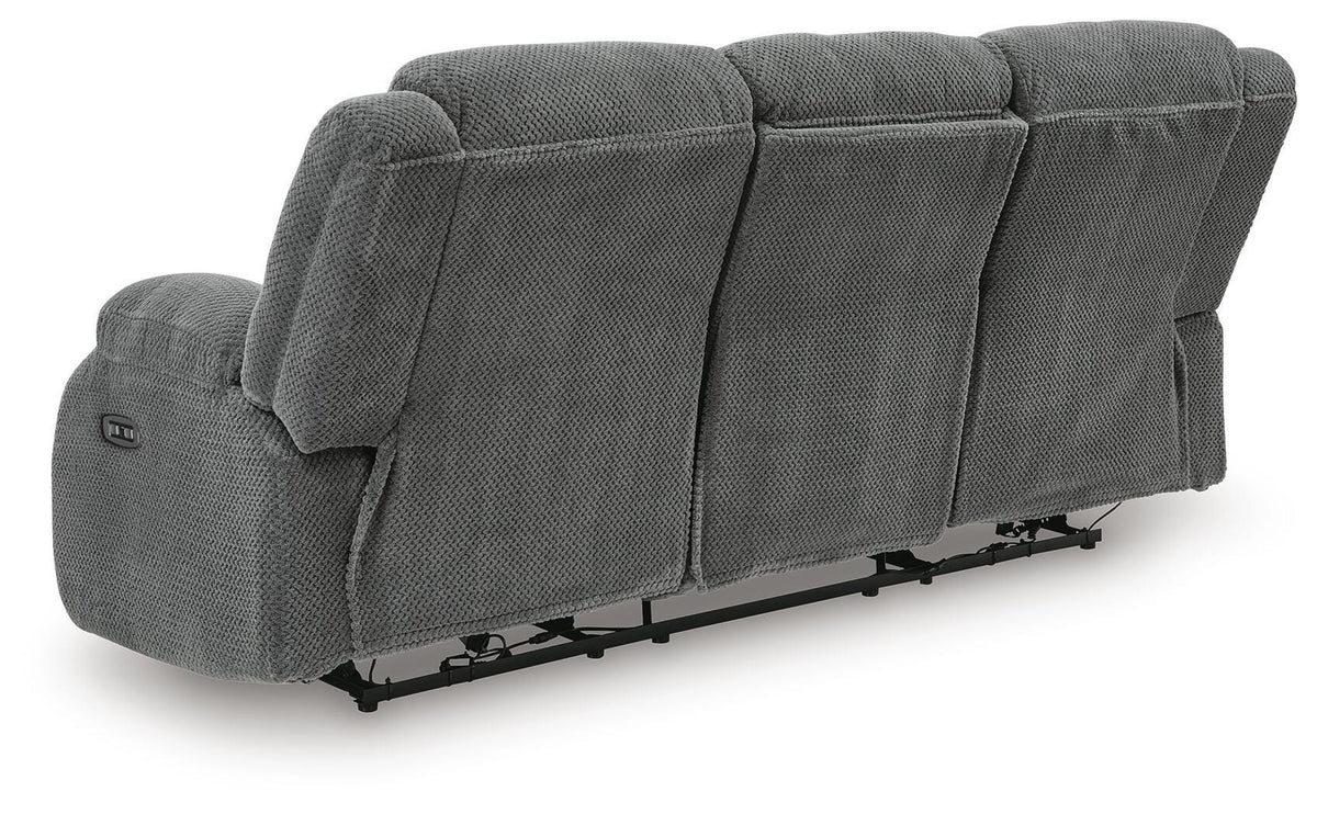Observation REC PWR Sofa w/Drop Down Table Velvet