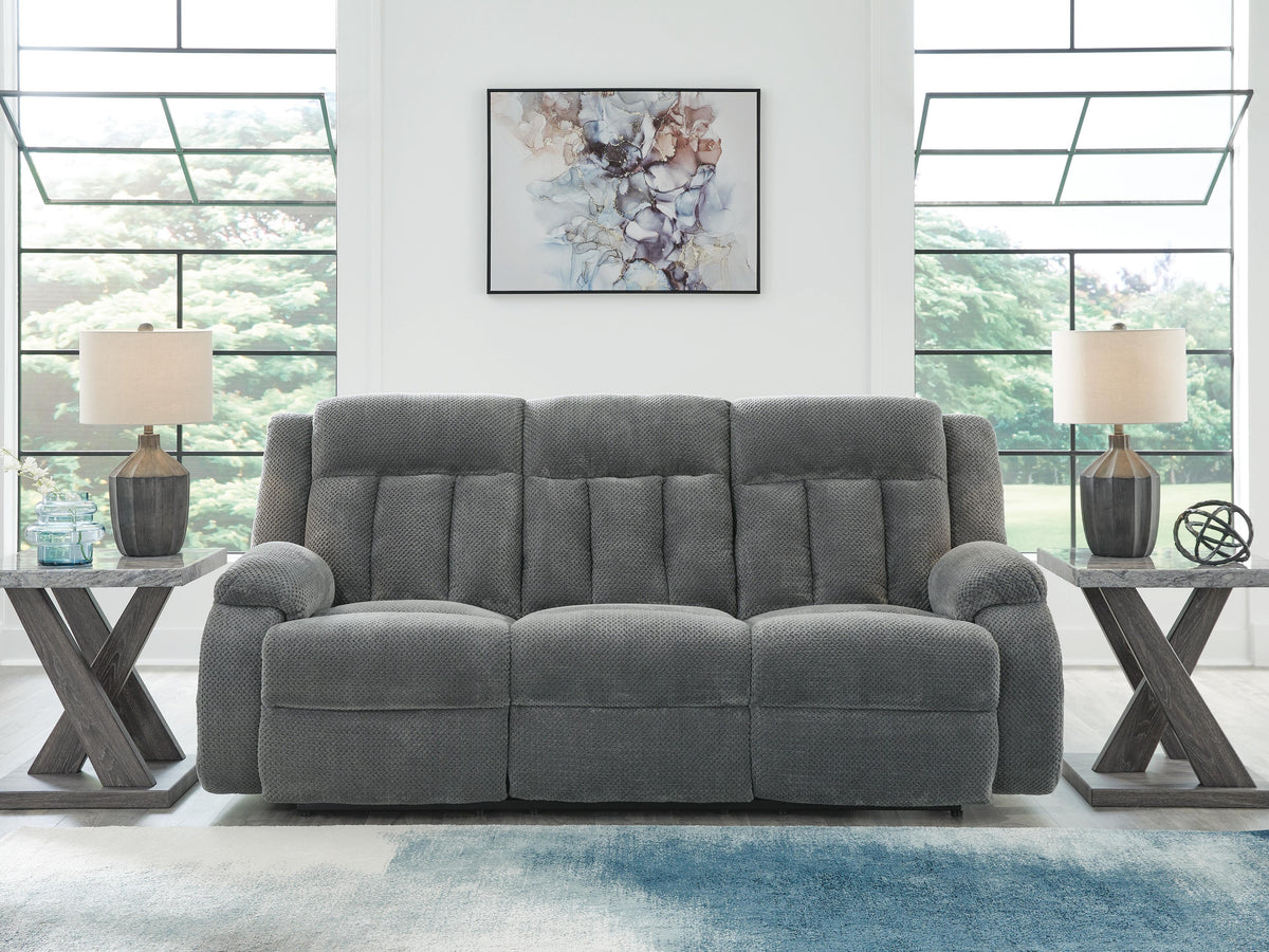Observation REC PWR Sofa w/Drop Down Table Velvet