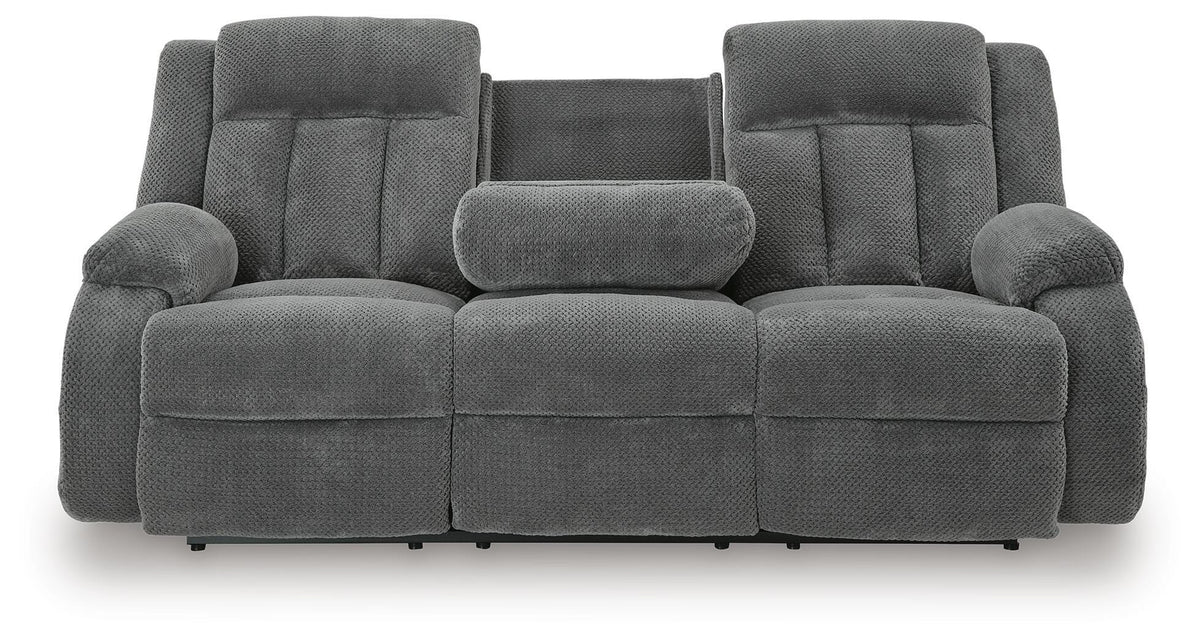 Observation REC PWR Sofa w/Drop Down Table Velvet