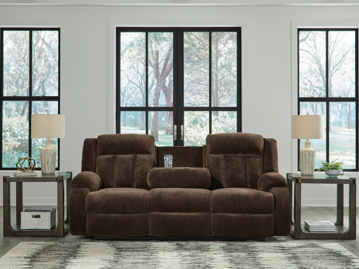 Observation REC PWR Sofa w/Drop Down Table Velvet