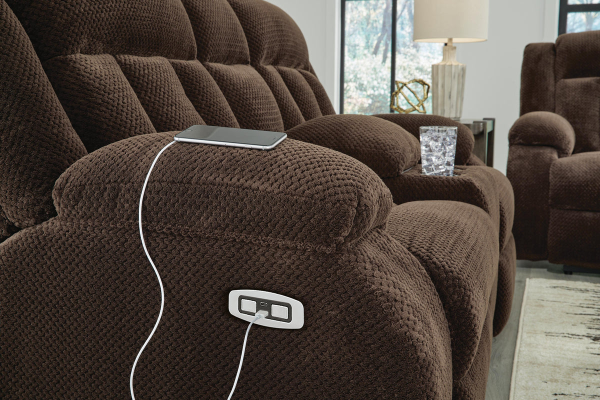 Observation DBL REC PWR Loveseat w/Console Velvet