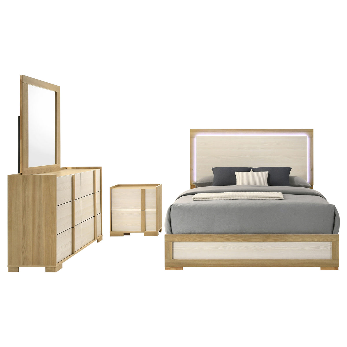 Hyland 4-piece Bedroom Set Natural - Eastern King