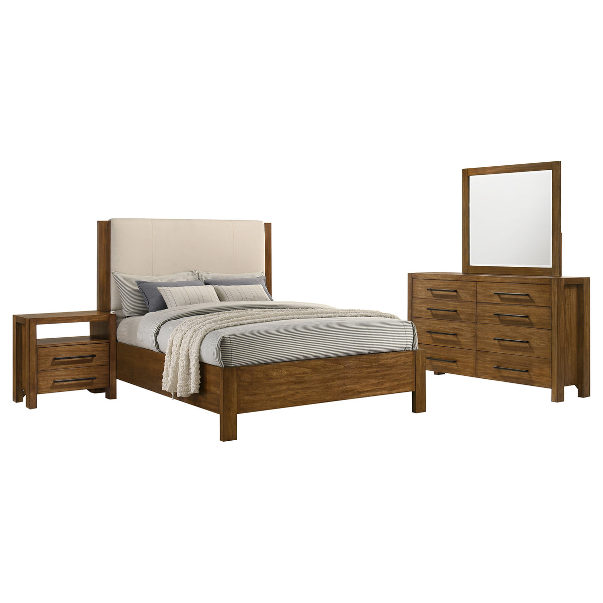 Adderley 4-piece Bedroom Set Warm Brown - California King