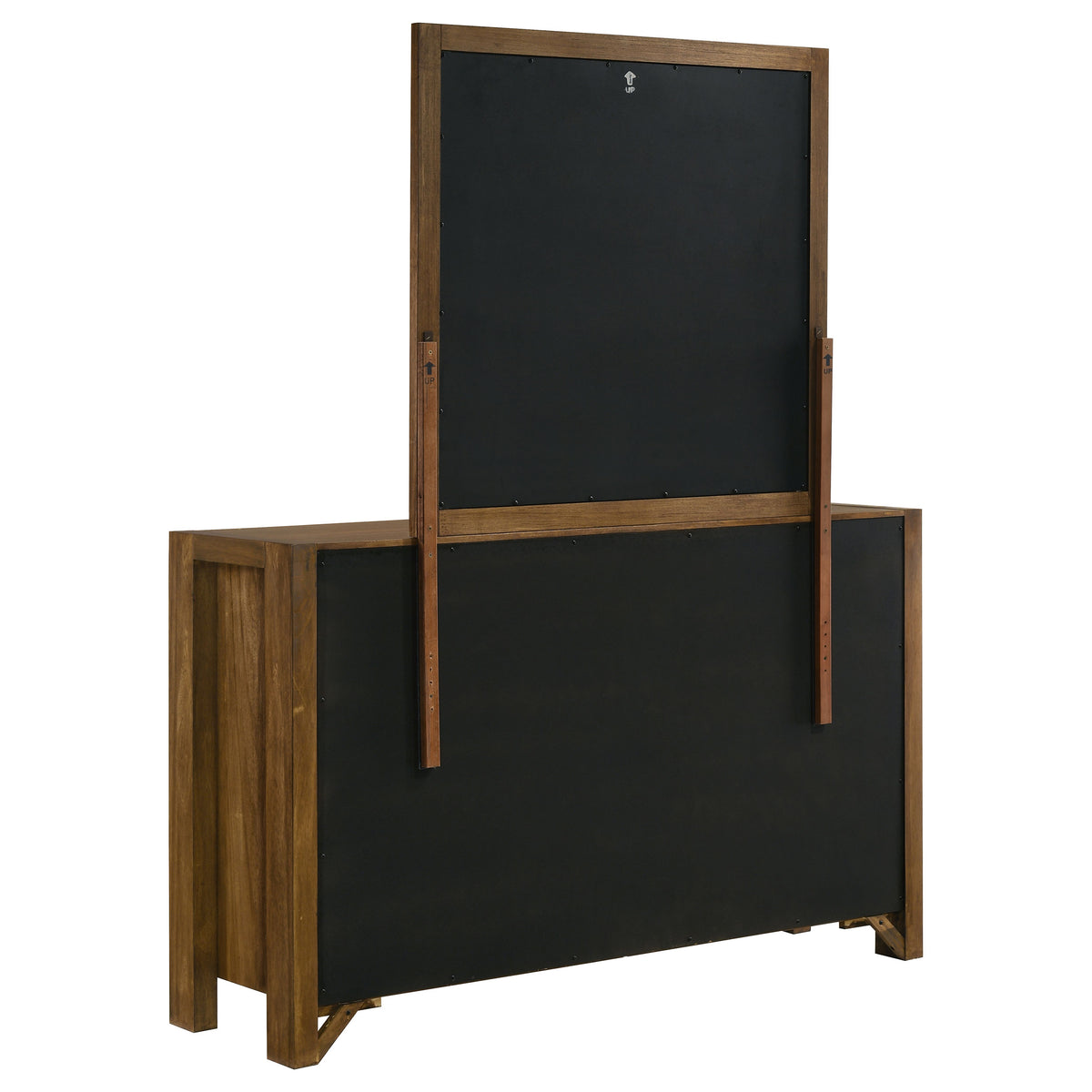 Adderley 8-drawer Bedroom Dresser Warm Brown - With Mirror