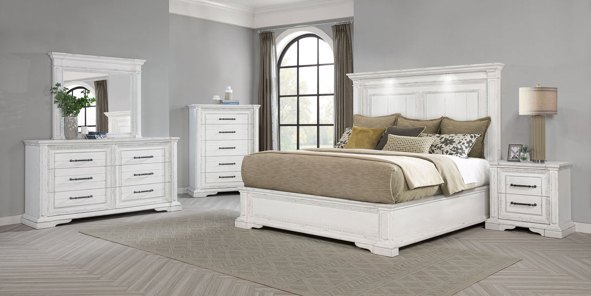 McKinney 5-piece Bedroom Set Vintage White - Queen
