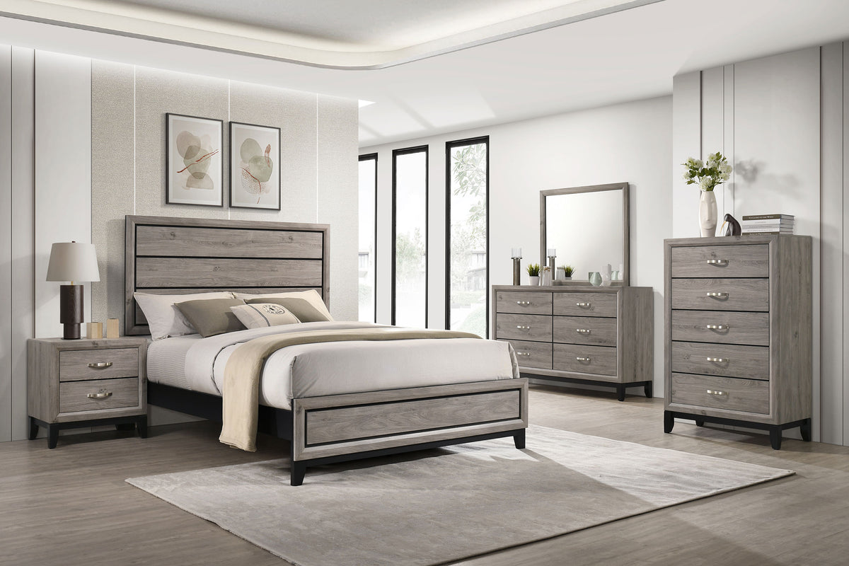 Valen Five-piece Bedroom Set Light Taupe - Eastern King