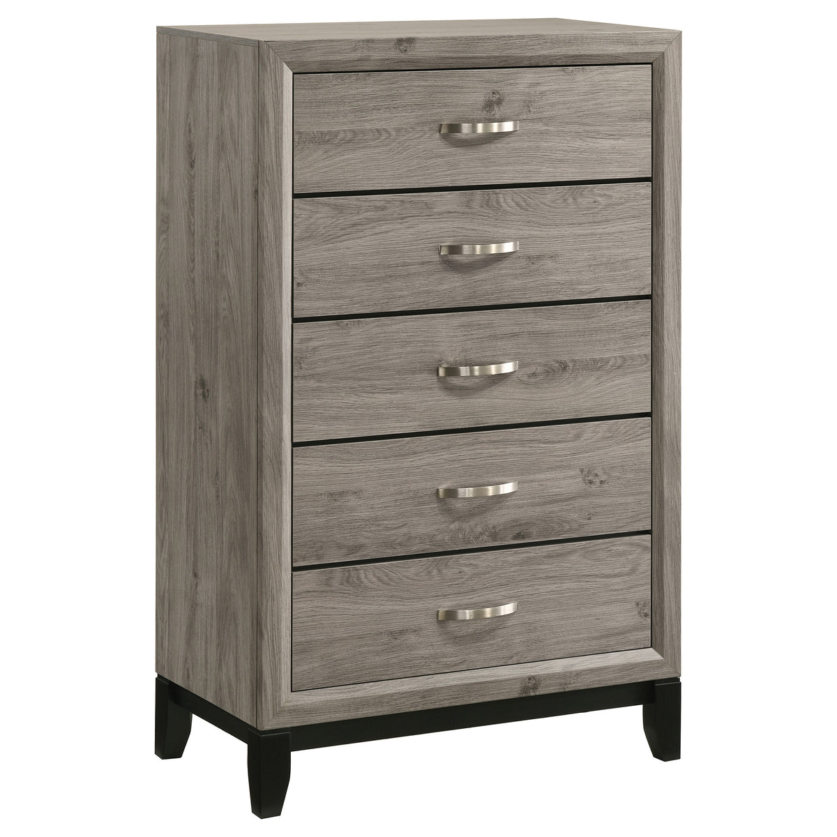 Valen Five-piece Bedroom Set Light Taupe - Twin