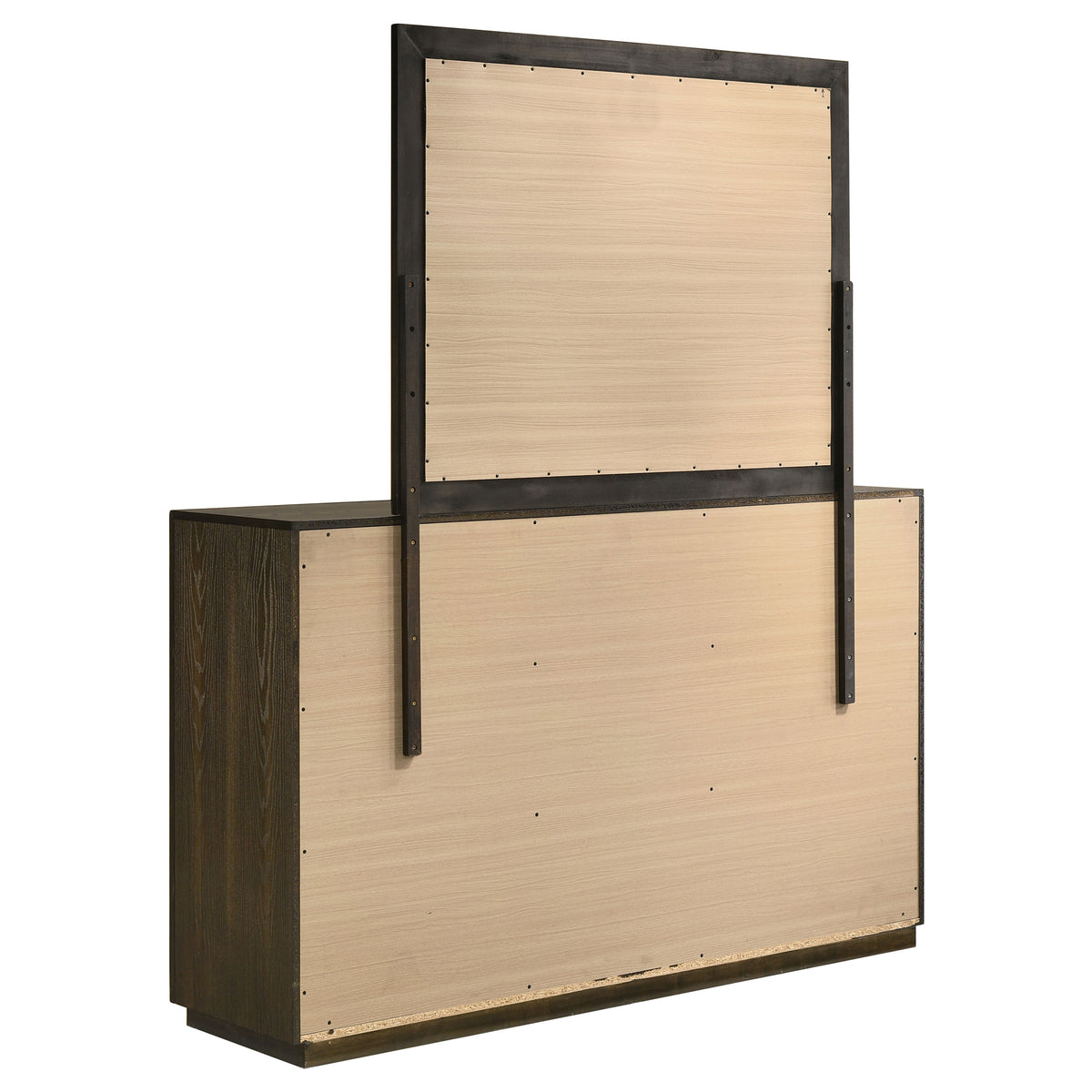 Atlas 7-drawer Bedroom Dresser Dark Oak - With Mirror