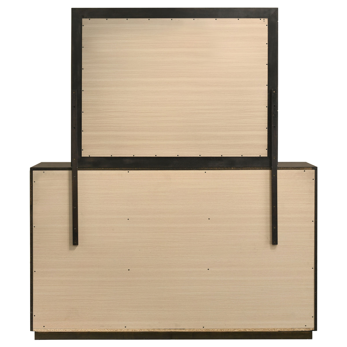 Atlas 7-drawer Bedroom Dresser Dark Oak - With Mirror
