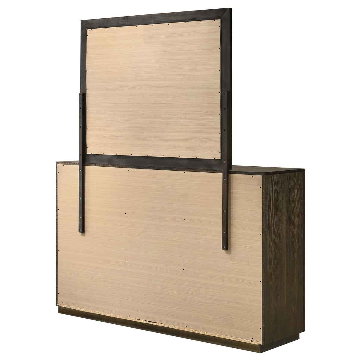 Atlas 7-drawer Bedroom Dresser Dark Oak - With Mirror