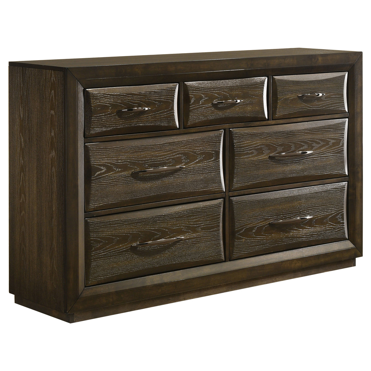 Atlas 7-drawer Bedroom Dresser Dark Oak - Without Mirror