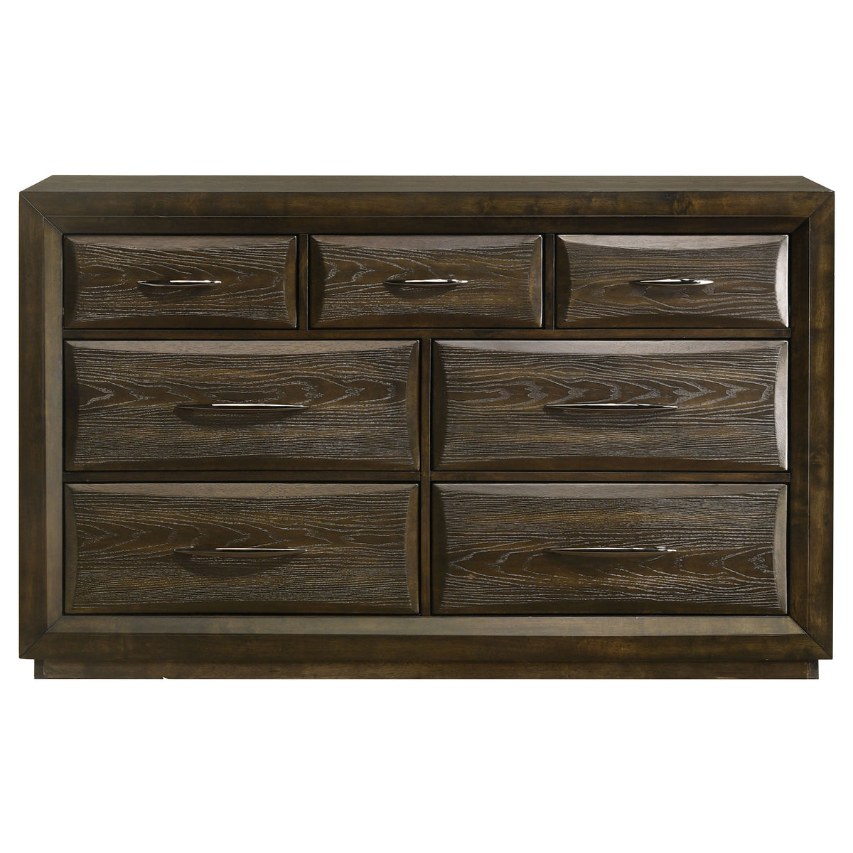 Atlas 7-drawer Bedroom Dresser Dark Oak - Without Mirror