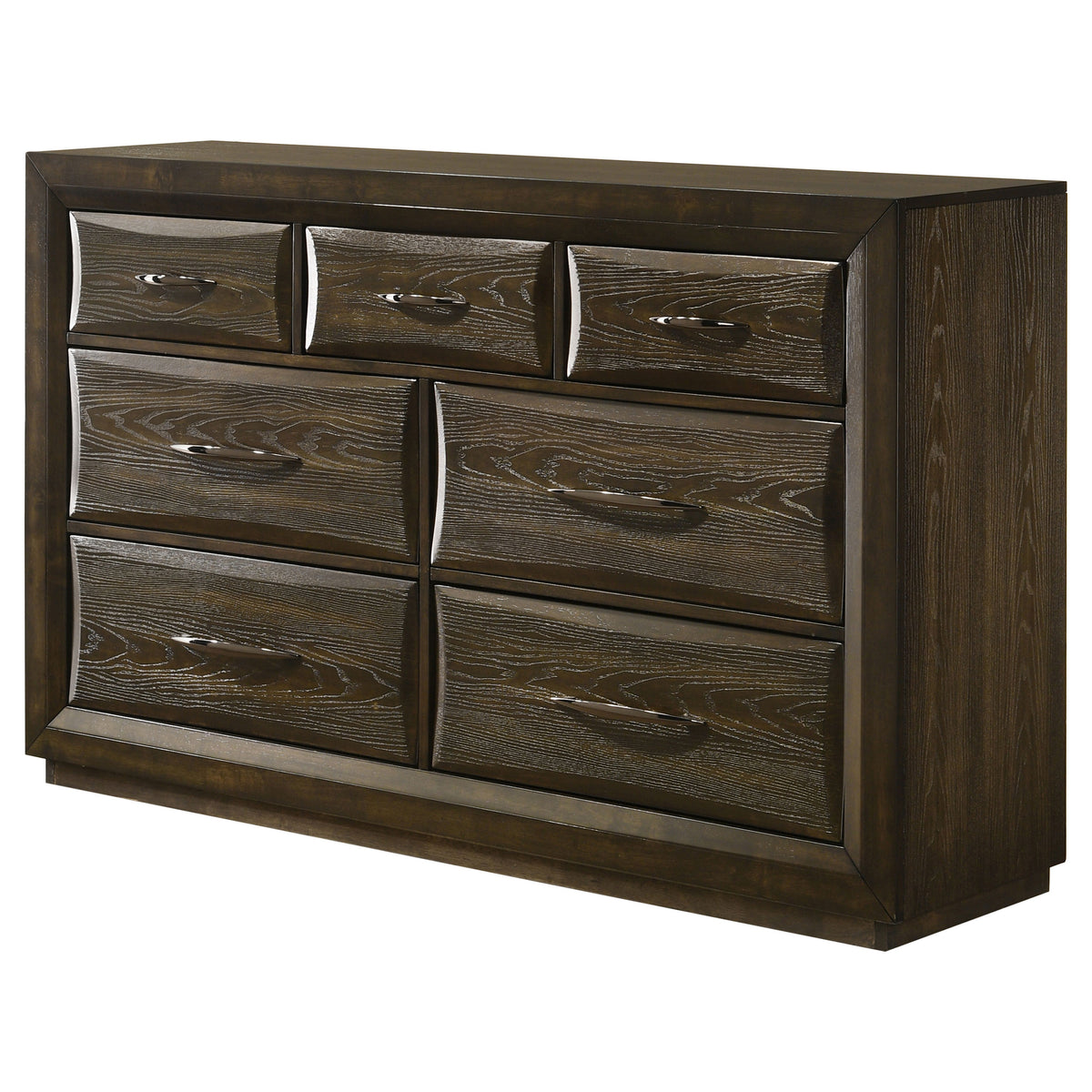 Atlas 7-drawer Bedroom Dresser Dark Oak - Without Mirror