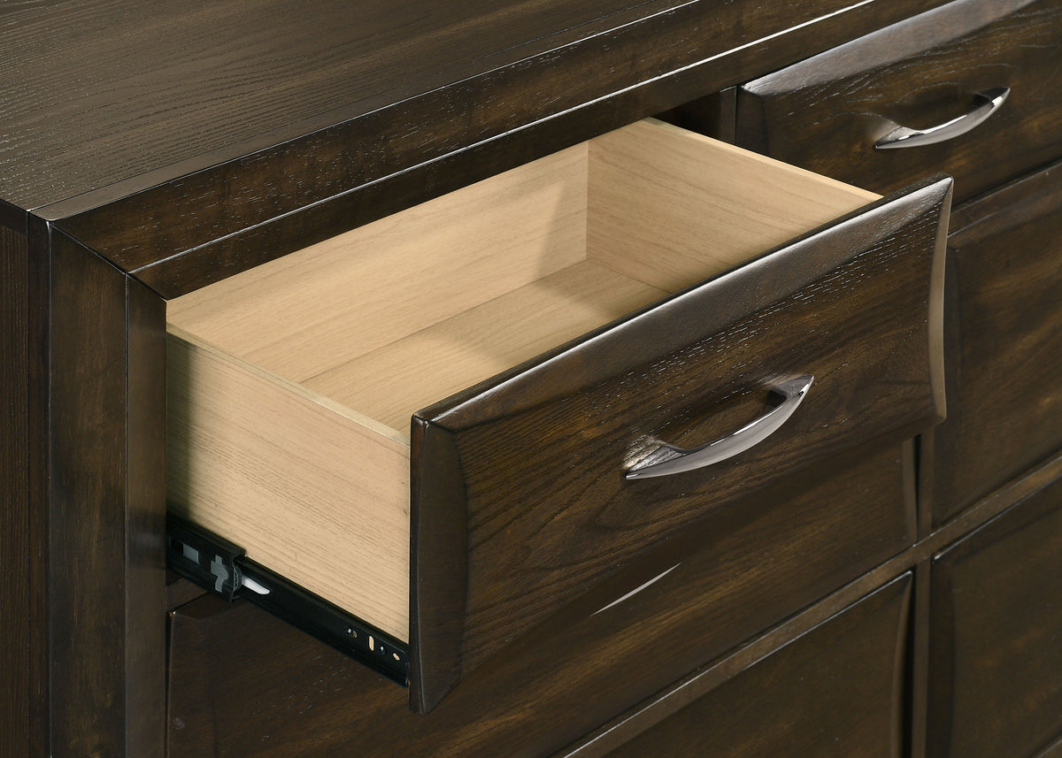 Atlas 7-drawer Bedroom Dresser Dark Oak - Without Mirror