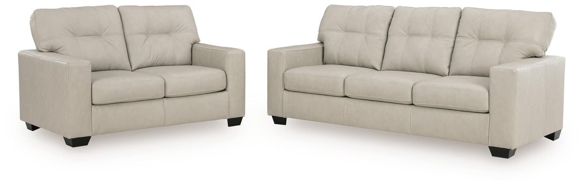 Santorine Sofa and Loveseat - Bone