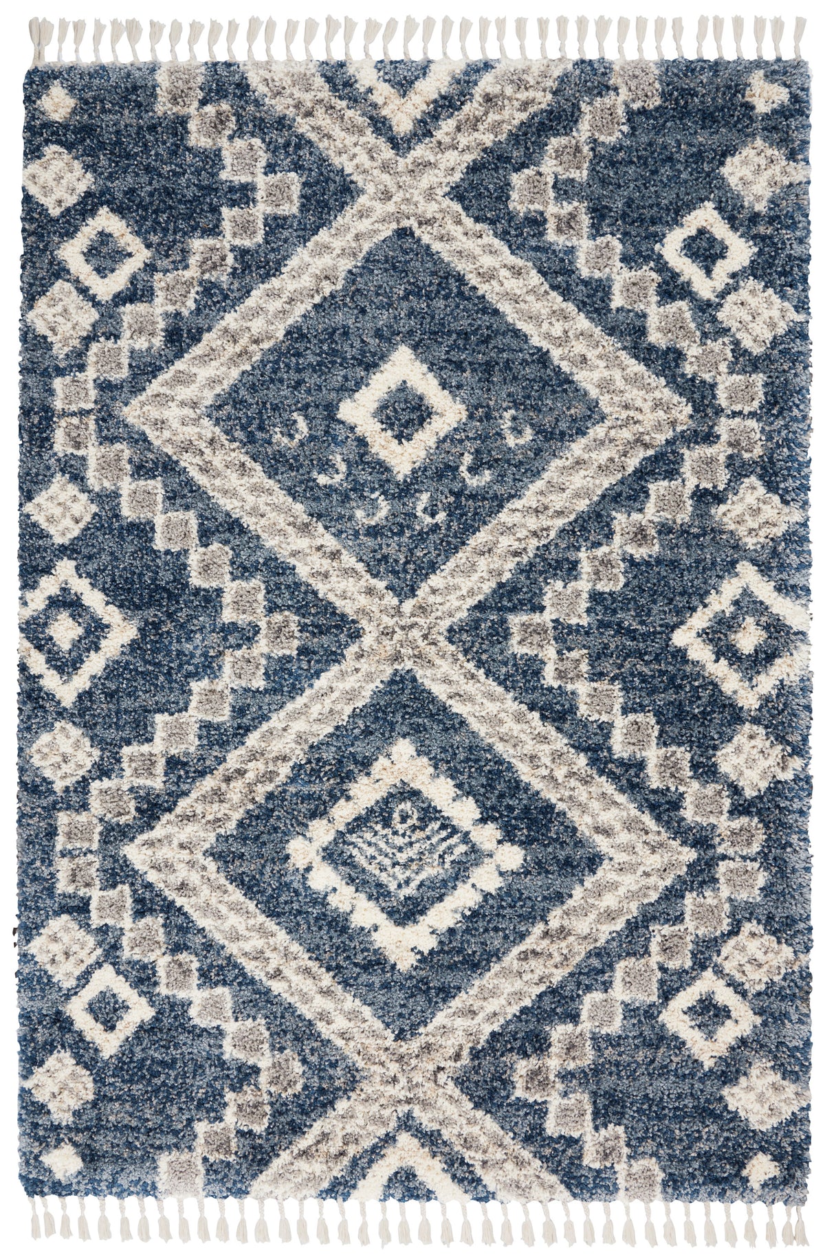 Oslo Shag OSL02 Denim Blue Rug - Rectangle