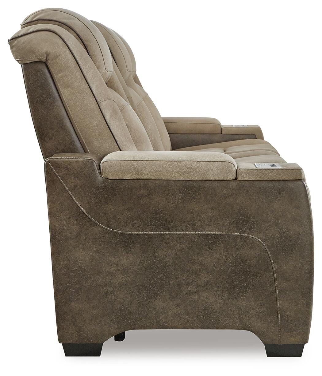 Next-Gen Durapella PWR REC Sofa with ADJ Headrest Faux Leather