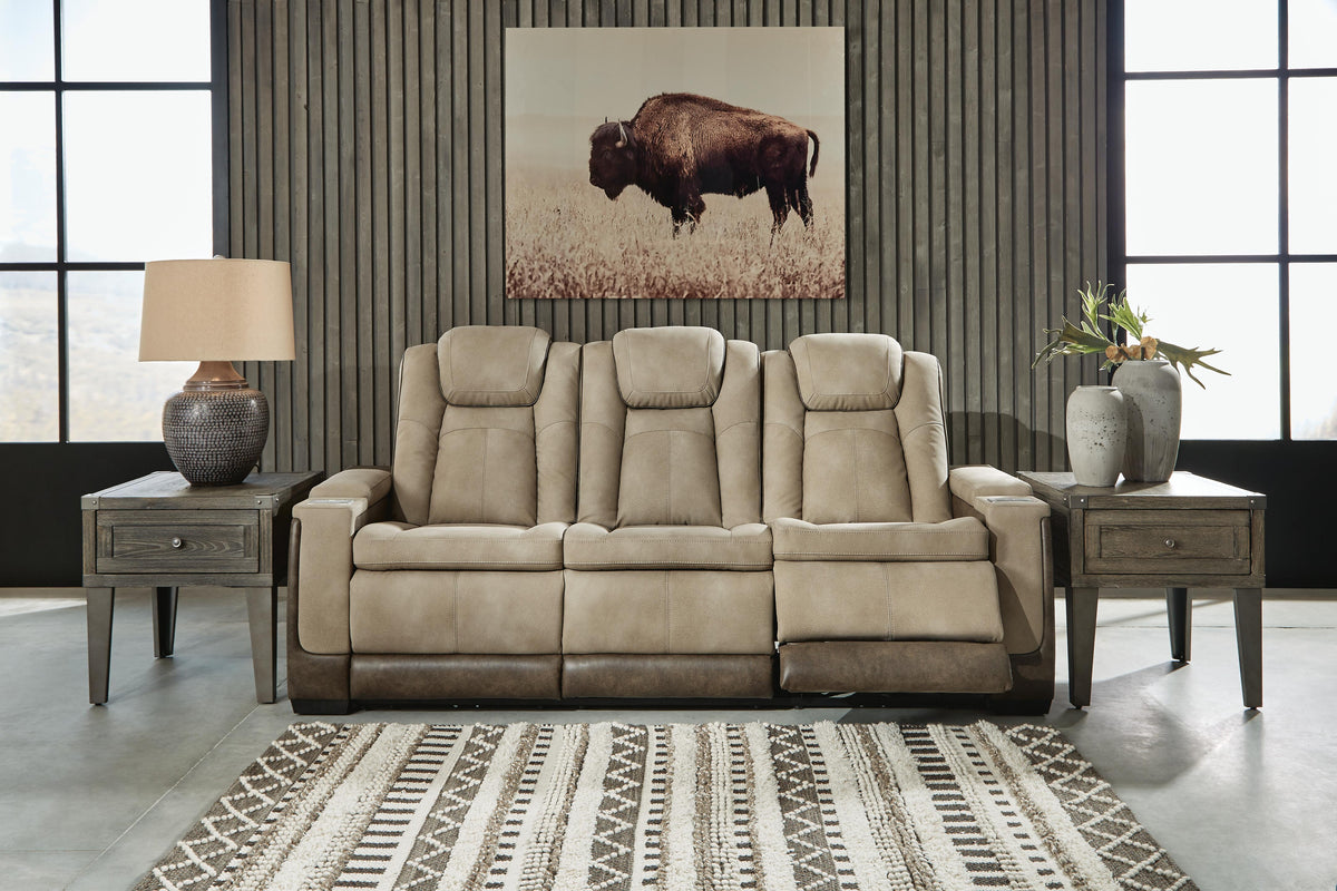 Next-Gen Durapella PWR REC Sofa with ADJ Headrest Faux Leather