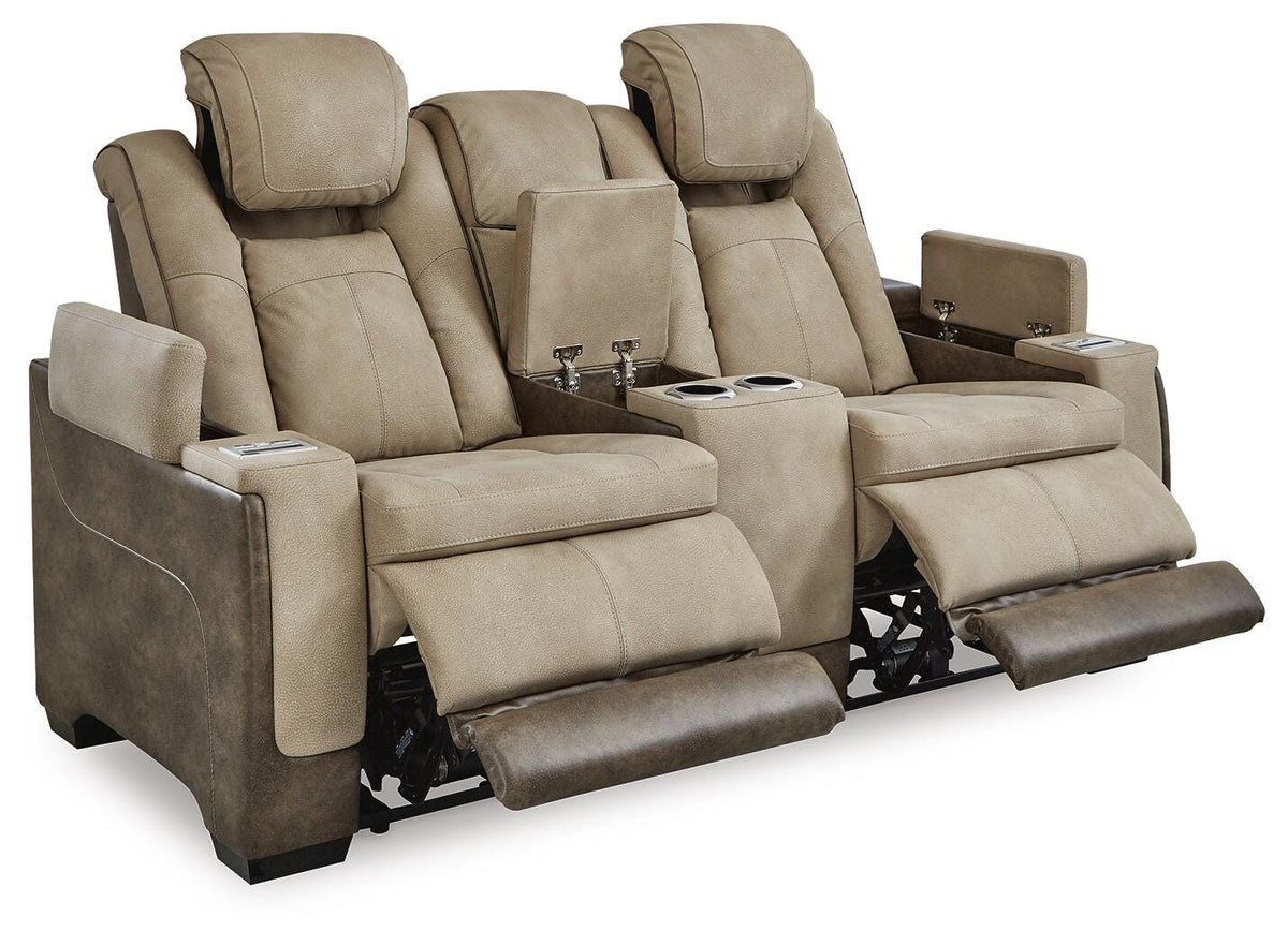 Next-Gen Durapella PWR REC Loveseat/CON/ADJ HDRST Faux Leather
