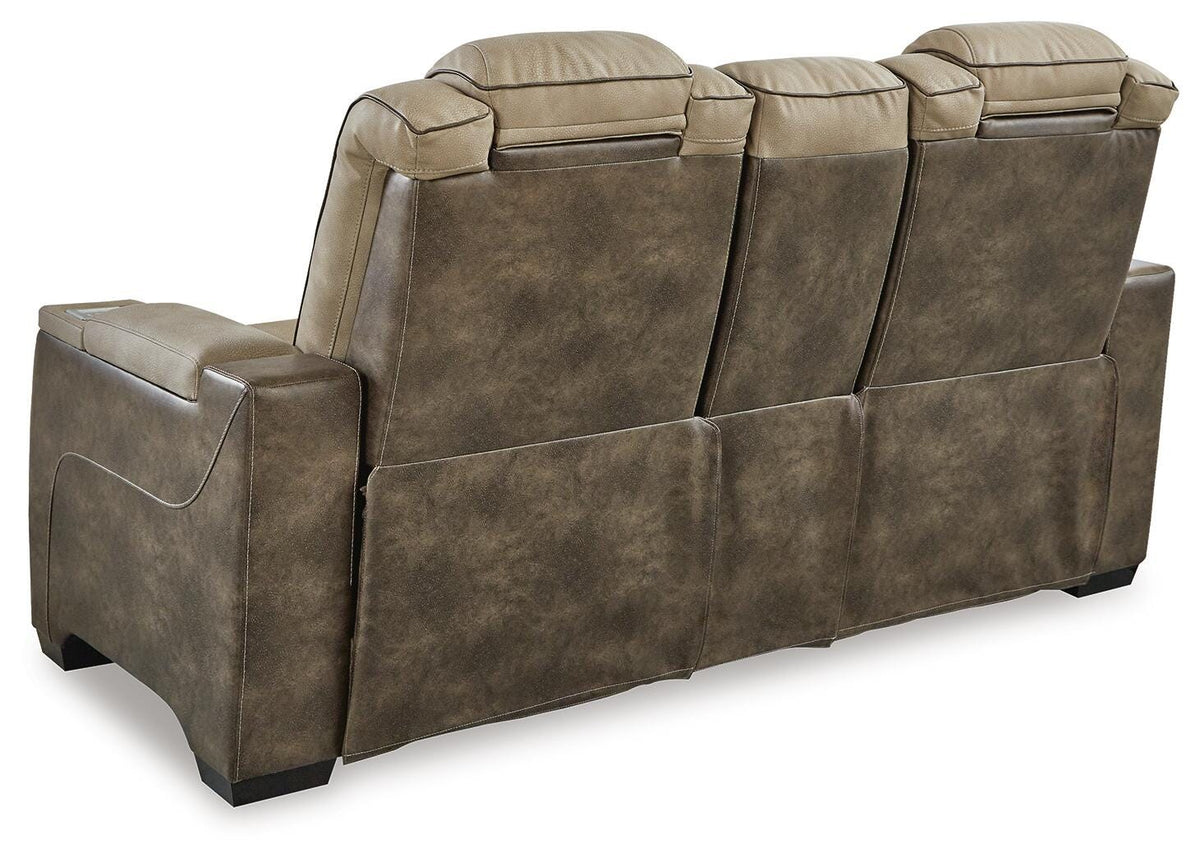 Next-Gen Durapella PWR REC Loveseat/CON/ADJ HDRST Faux Leather
