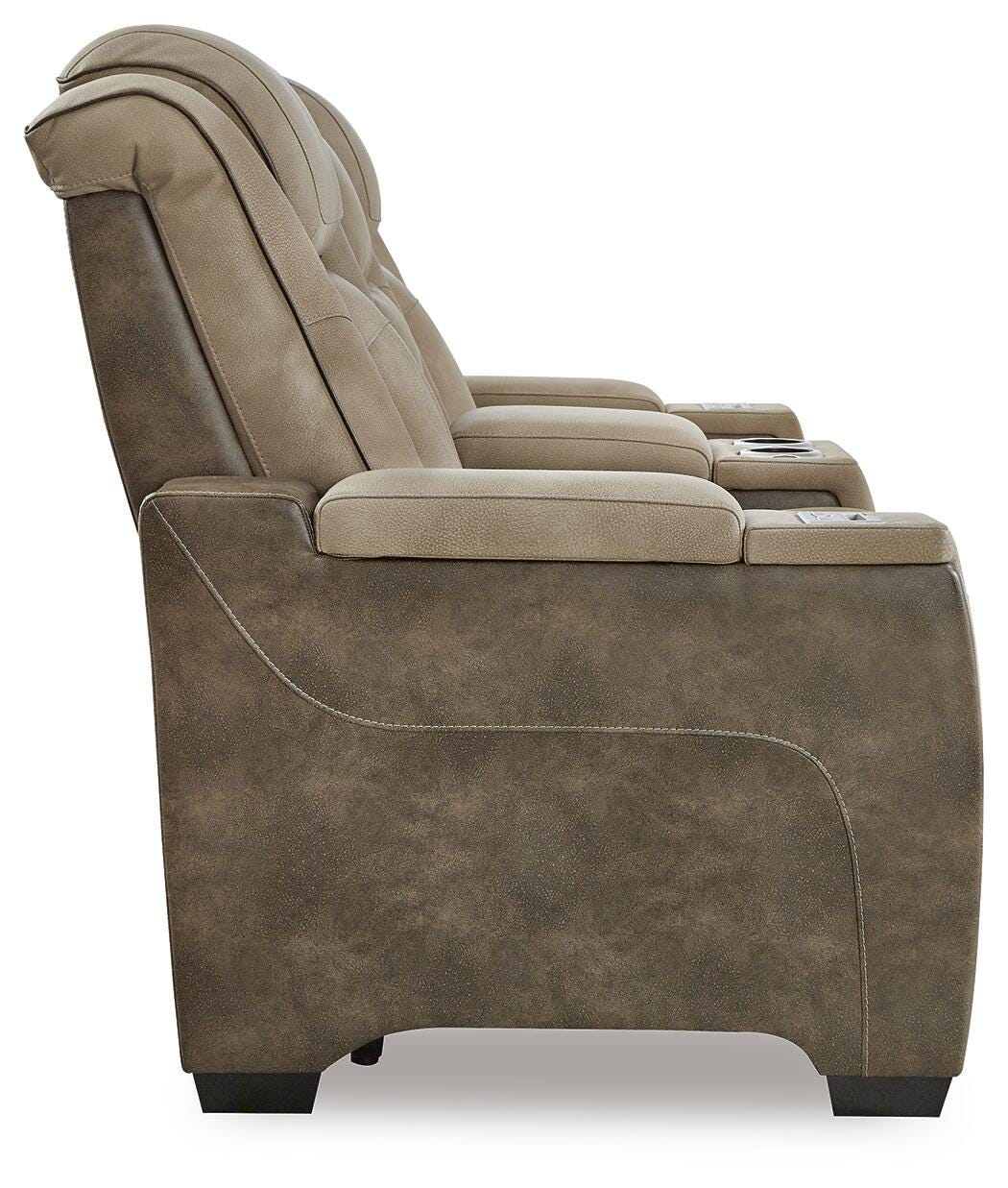 Next-Gen Durapella PWR REC Loveseat/CON/ADJ HDRST Faux Leather