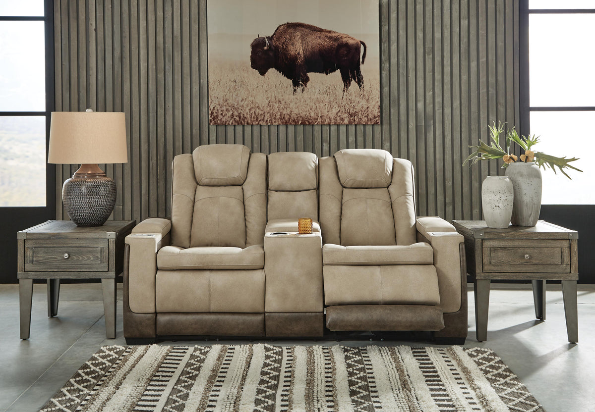 Next-Gen Durapella PWR REC Loveseat/CON/ADJ HDRST Faux Leather