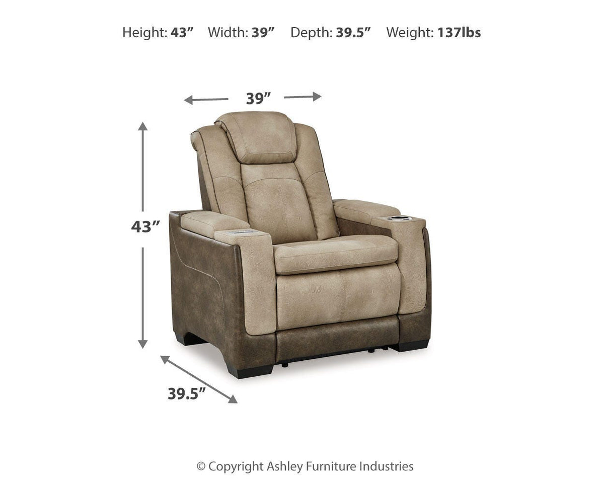 Next-Gen Durapella PWR Recliner/ADJ Headrest Faux Leather