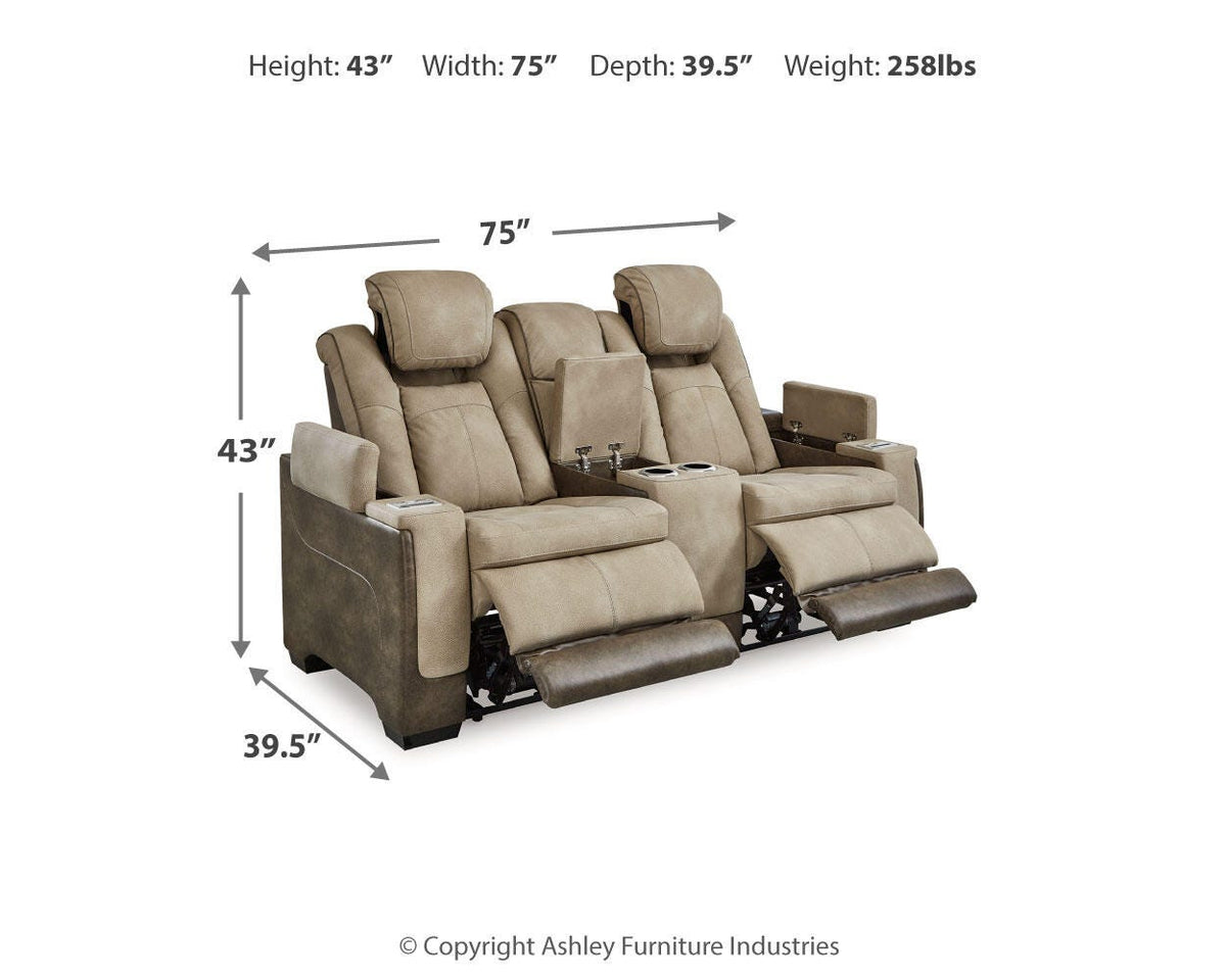 Next-Gen Durapella PWR REC Loveseat/CON/ADJ HDRST Faux Leather
